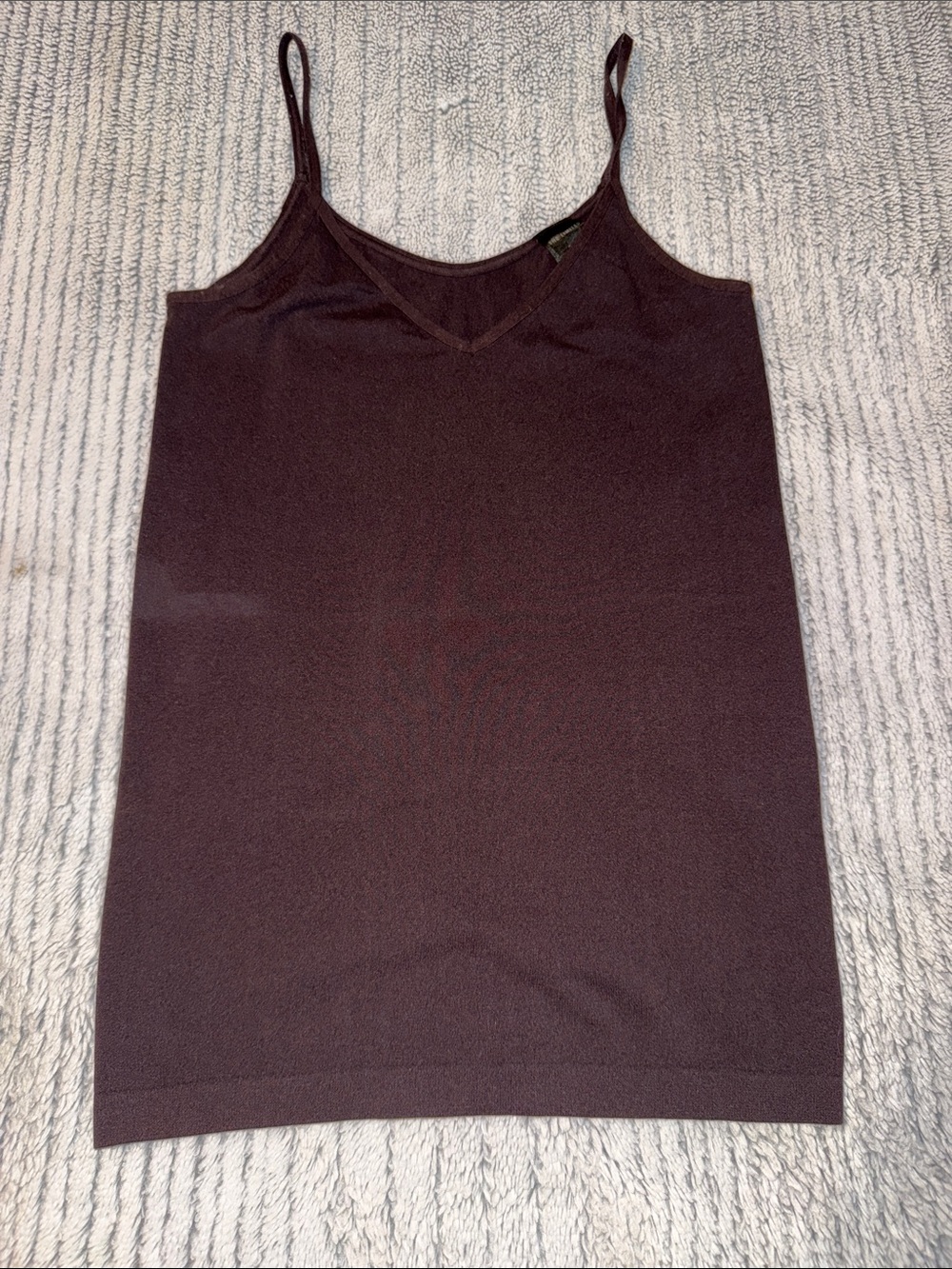 Sleek V-Neck Spaghetti Strap Camisole - Brown